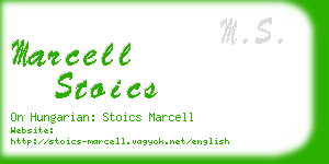 marcell stoics business card